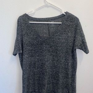 Boyfriend style gray v-neck